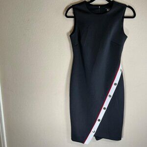 Tommy Hilfiger Women's Black, White and Red Sleeveless Dress, Size 2